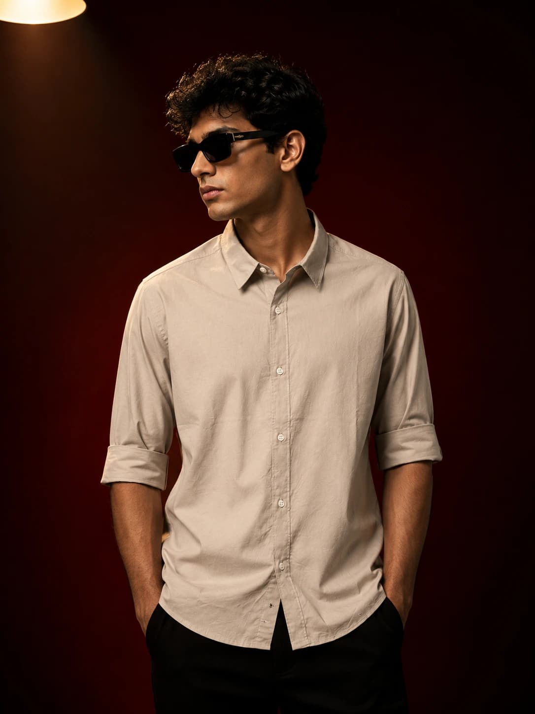 Xilar Ivory Flex Cotton Shirt