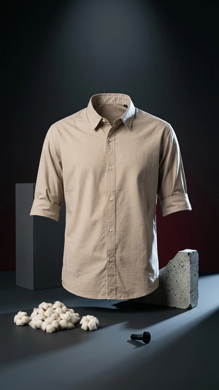 Xilar Ivory Flex Cotton Shirt
