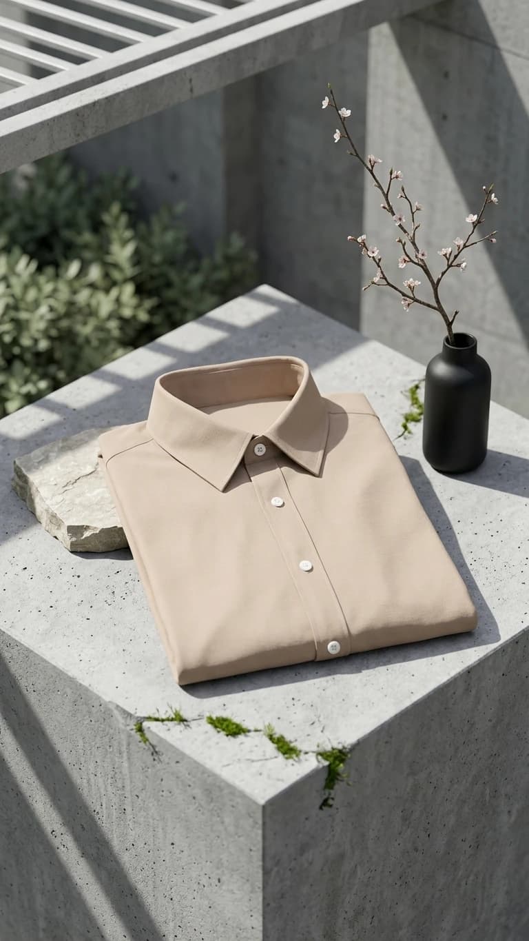 Xilar Ivory Flex Cotton Shirt